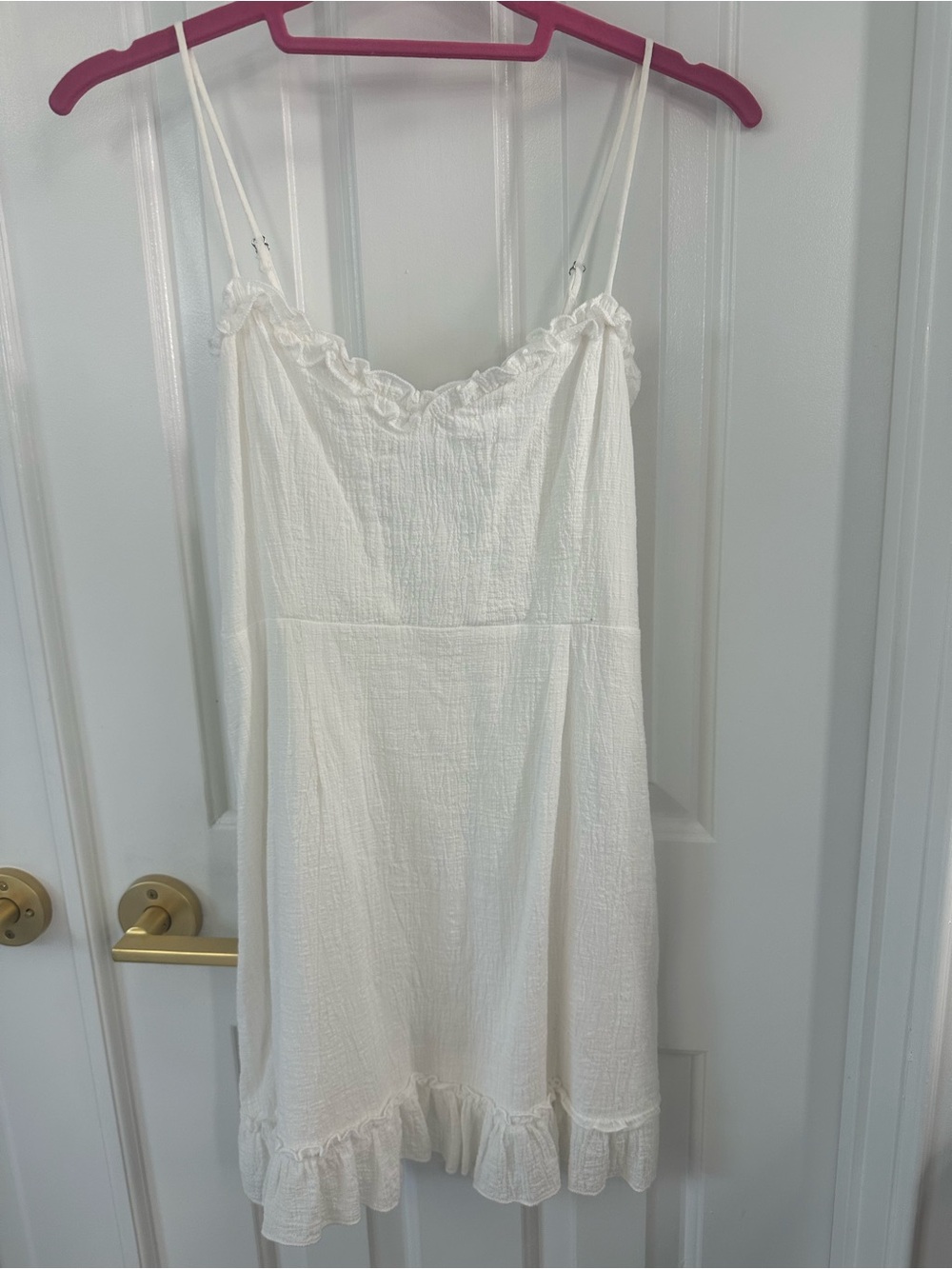 Princess Polly White Ruffle Mini Dress